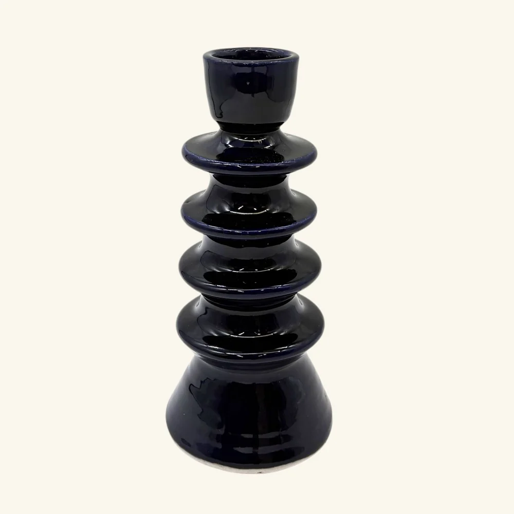 Large Ceramic Candlestick - Image 5