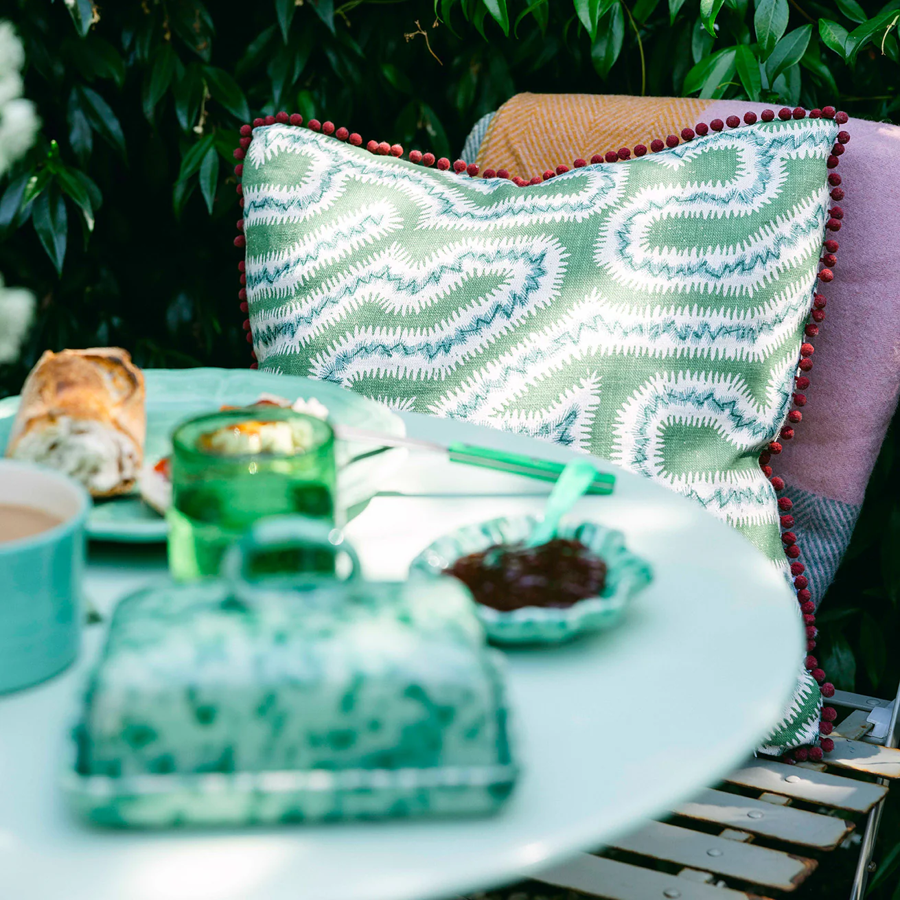 Moorish Maze Linen Cushion - Image 5